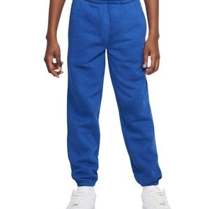 Nike Air Big Kids Logo-Print Brushed Fleece Sweatpants - Game Royal